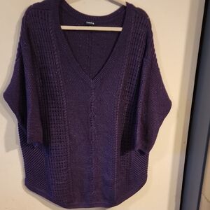 Torrid Deep Purple V-Neck Sweater
